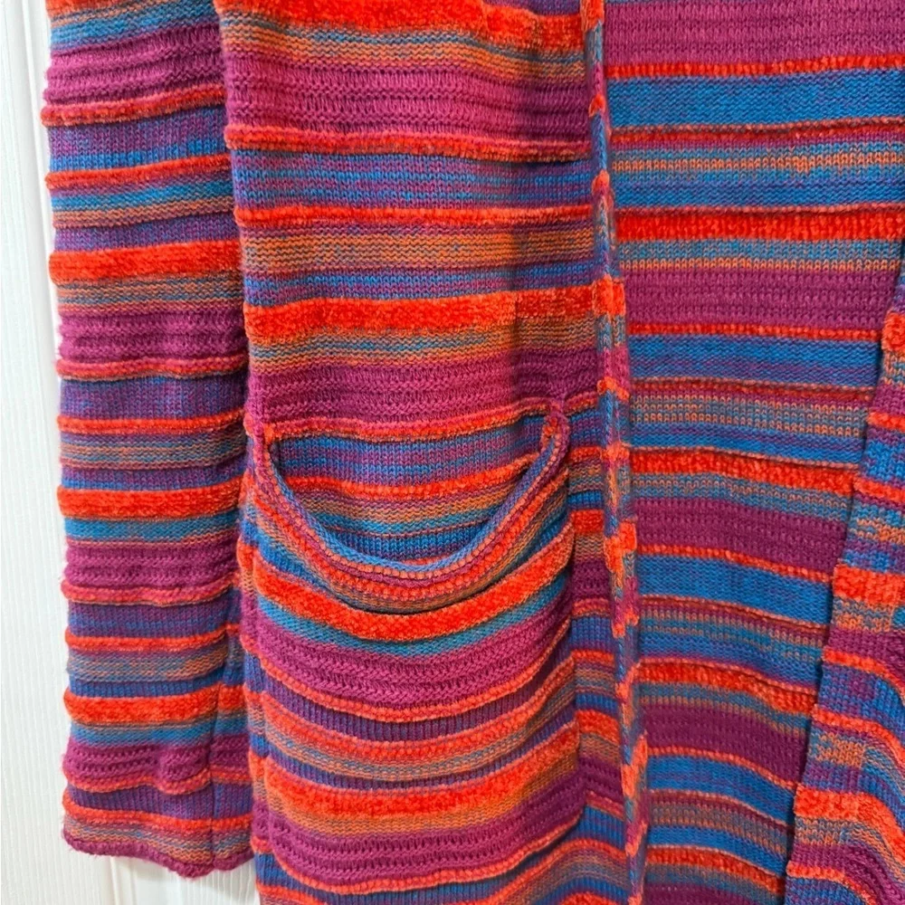 Sweet Claire Multicolor Knit Long Length Duster Cardigan
